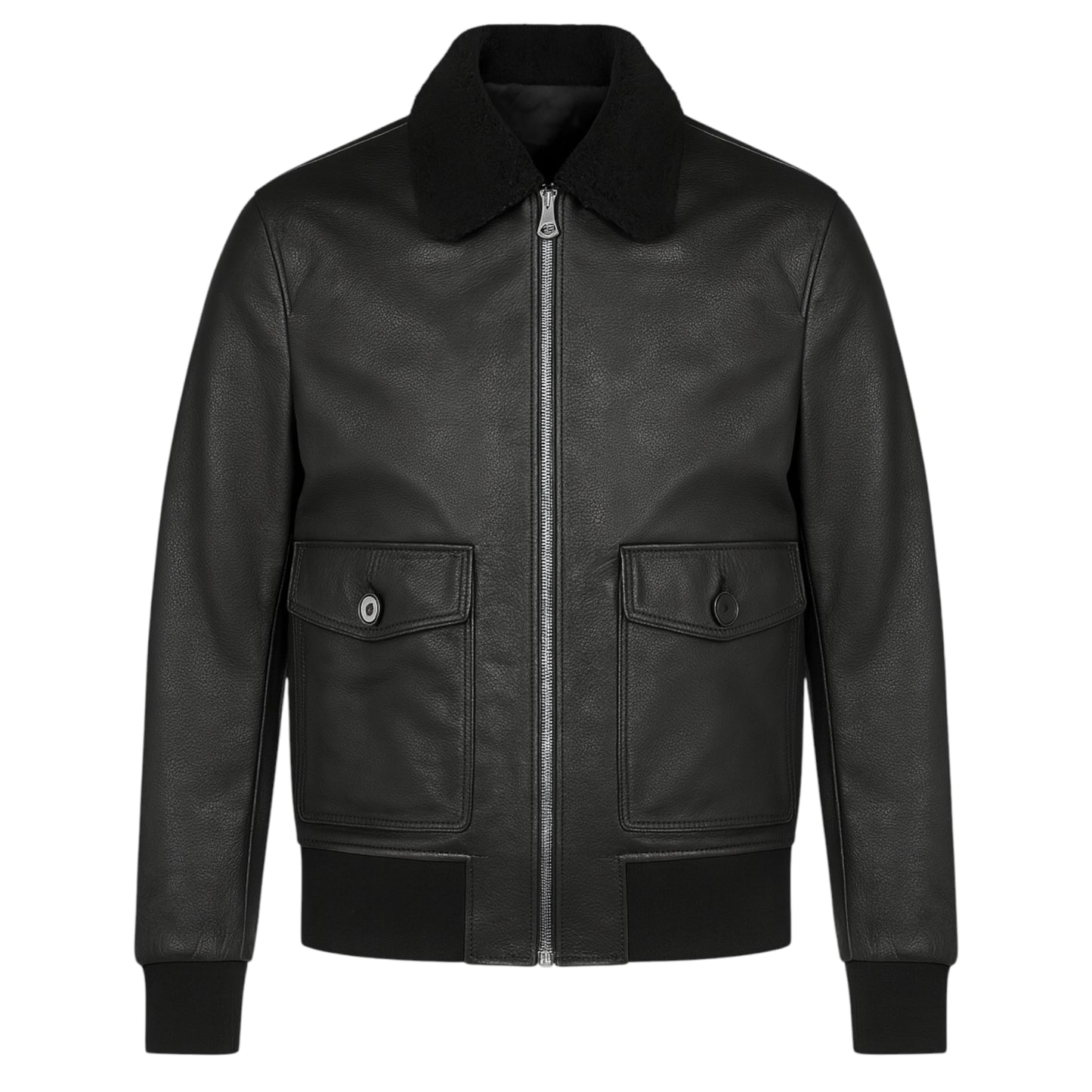 Aviator Bomber Leather Jacket